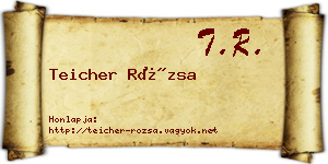 Teicher Rózsa névjegykártya
