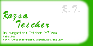 rozsa teicher business card